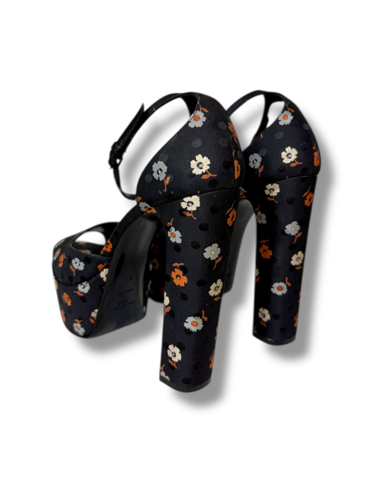 Saint Laurent Satin Jodie Platform Sandals - Size 40 - Excellent Condition