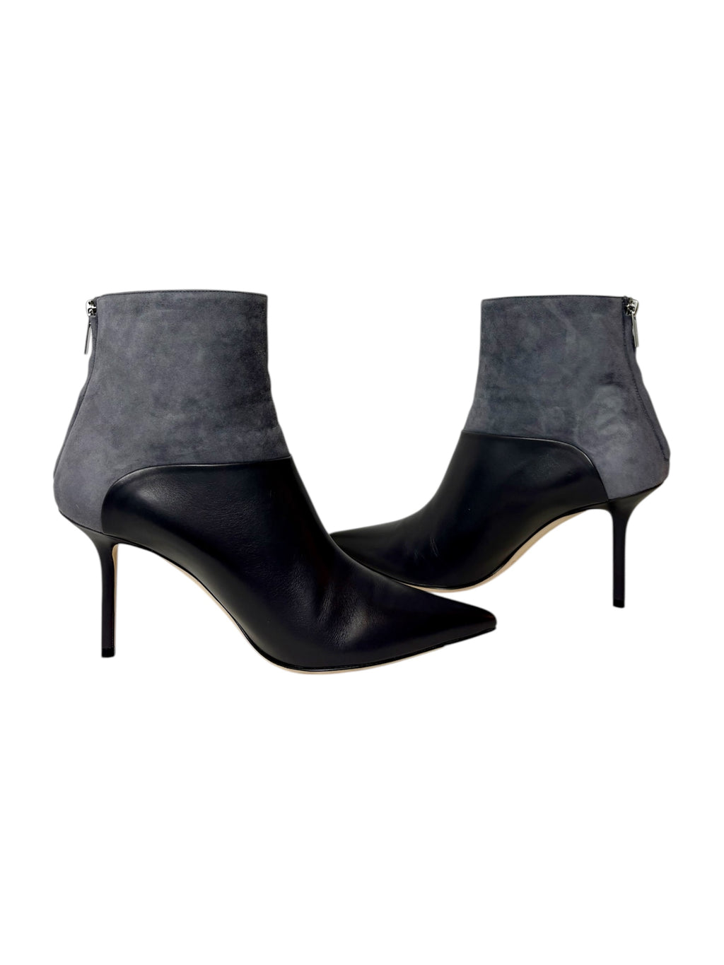 Jimmy Choo Suede and Leather Ankle Boot - Size 39 - Excellent Condition