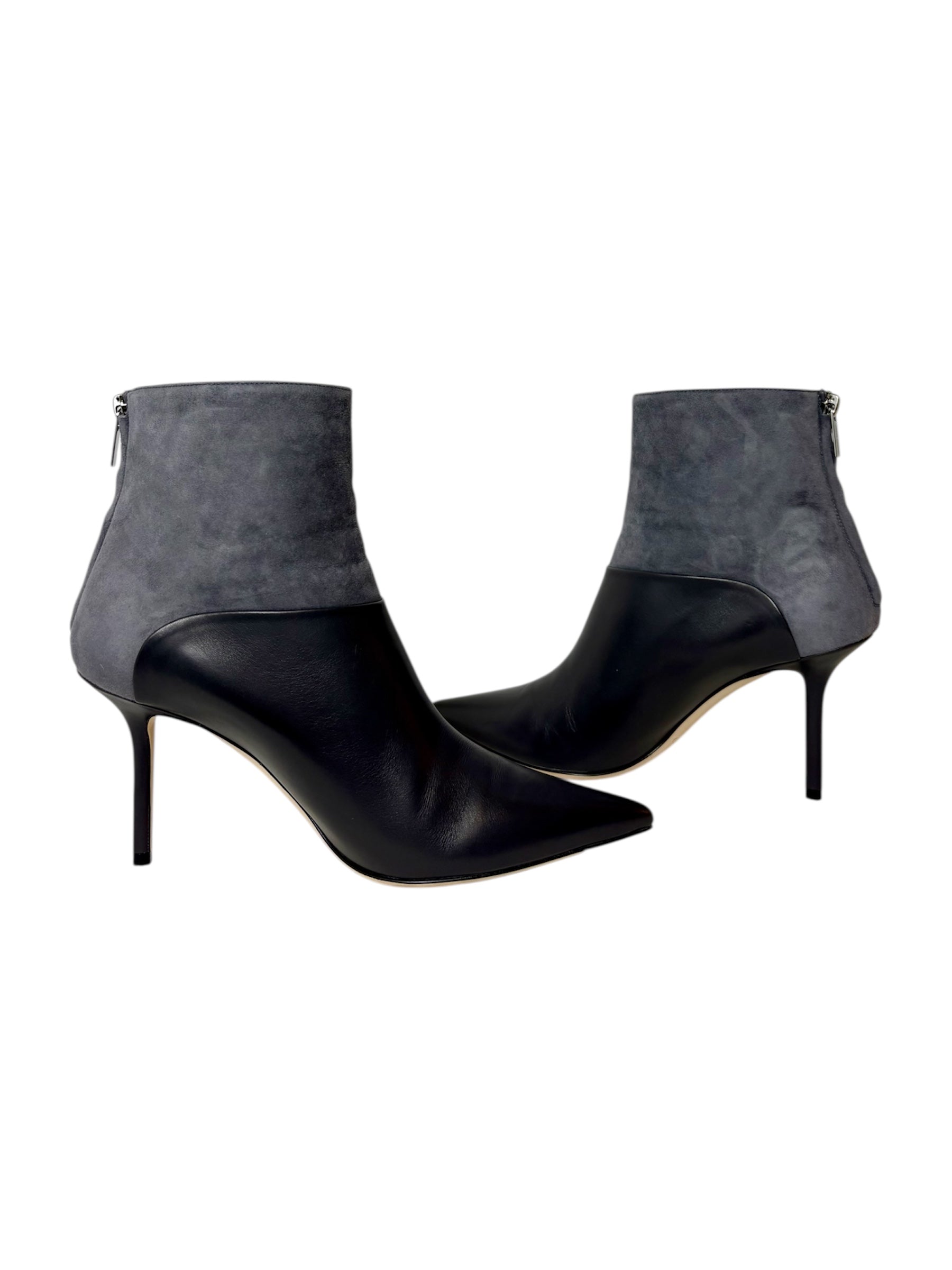 Jimmy Choo Suede and Leather Ankle Boot - Size 39 - Excellent Condition
