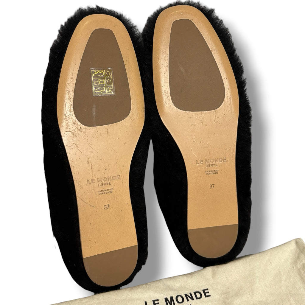 Le Monde Béryl Shearling Luna Slipper - Size 37 - Excellent Condition