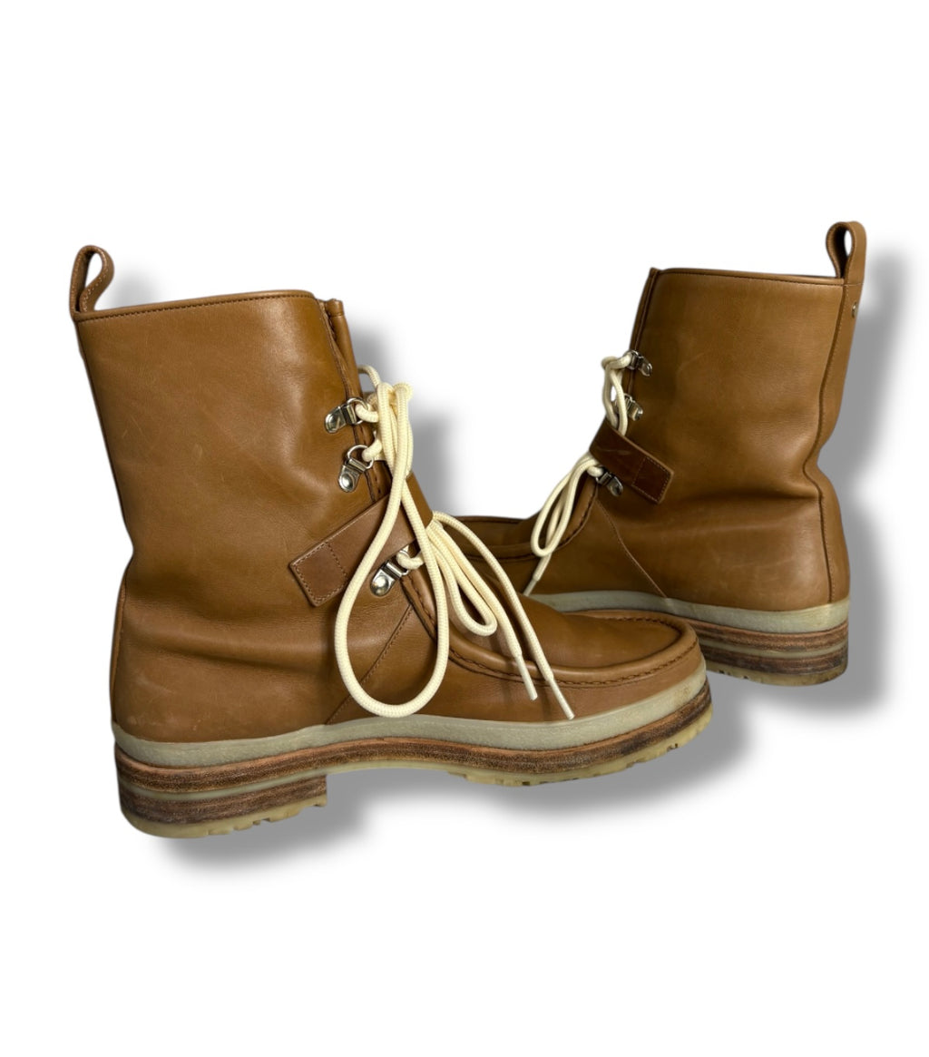 Hermès Shearling Lined Calfskin Boots - Size 41 - Very Good Condition
