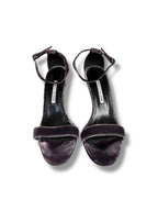 Manolo Blahnik Chaos Velvet Sandal - Size 41