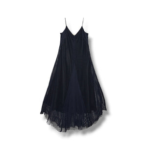 Song For The Mute V Neck Net Dress - Size 38 - Very Good Condition