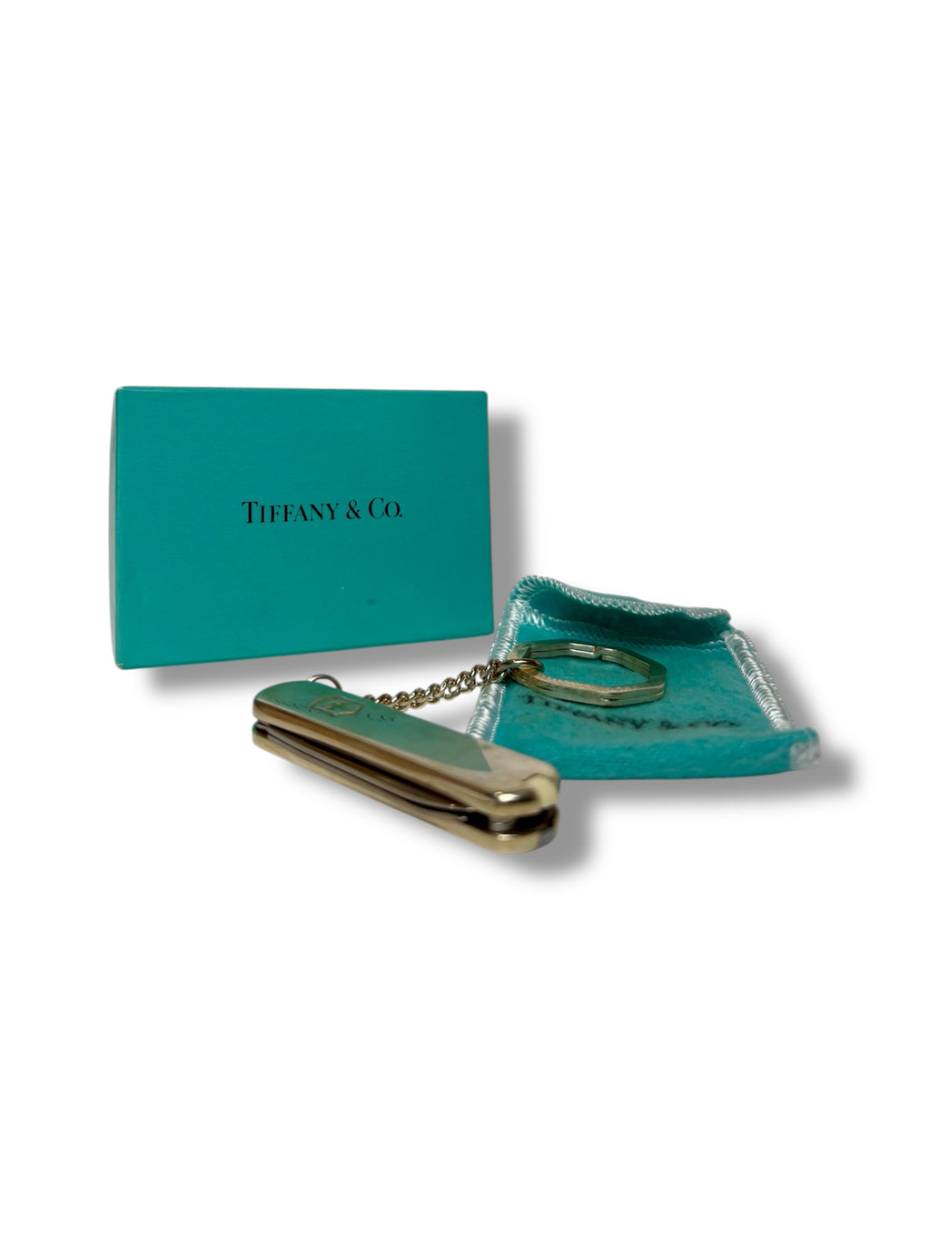 Vintage Tiffany&Co Sterling Silver and 18K Gold Swiss Army Knife - Very Good Condition