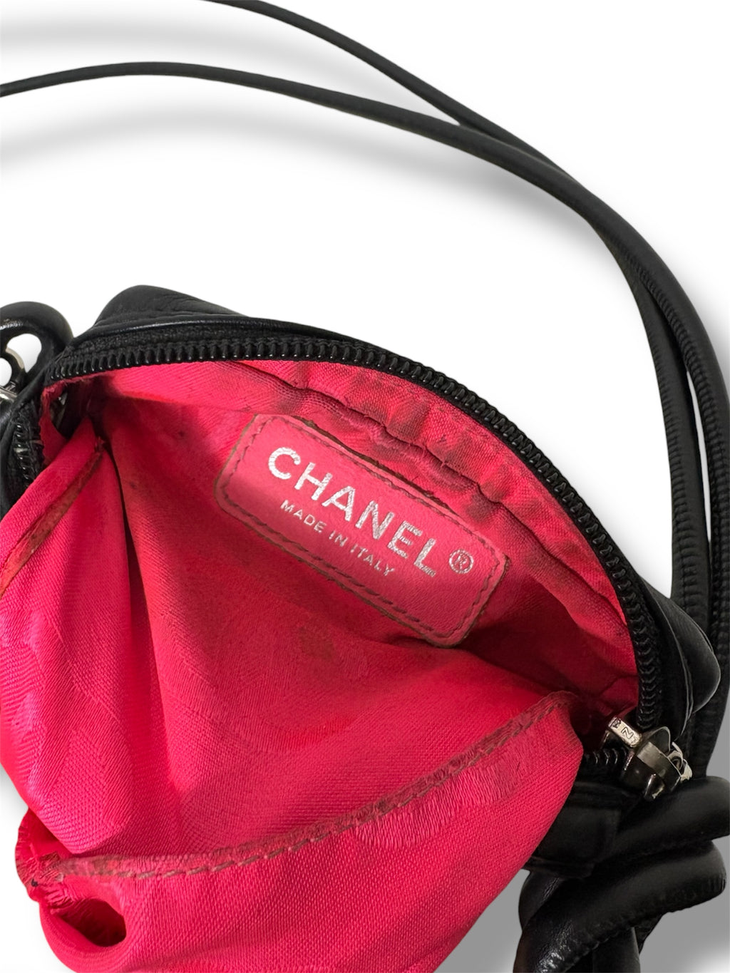 2005 Vintage Chanel Lambskin Cambon Small Crossbody Bag