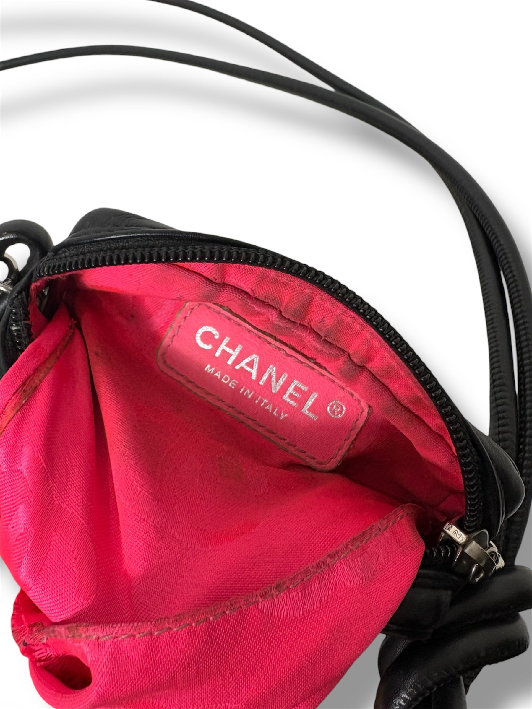 2005 Vintage Chanel Lambskin Cambon Small Crossbody Bag