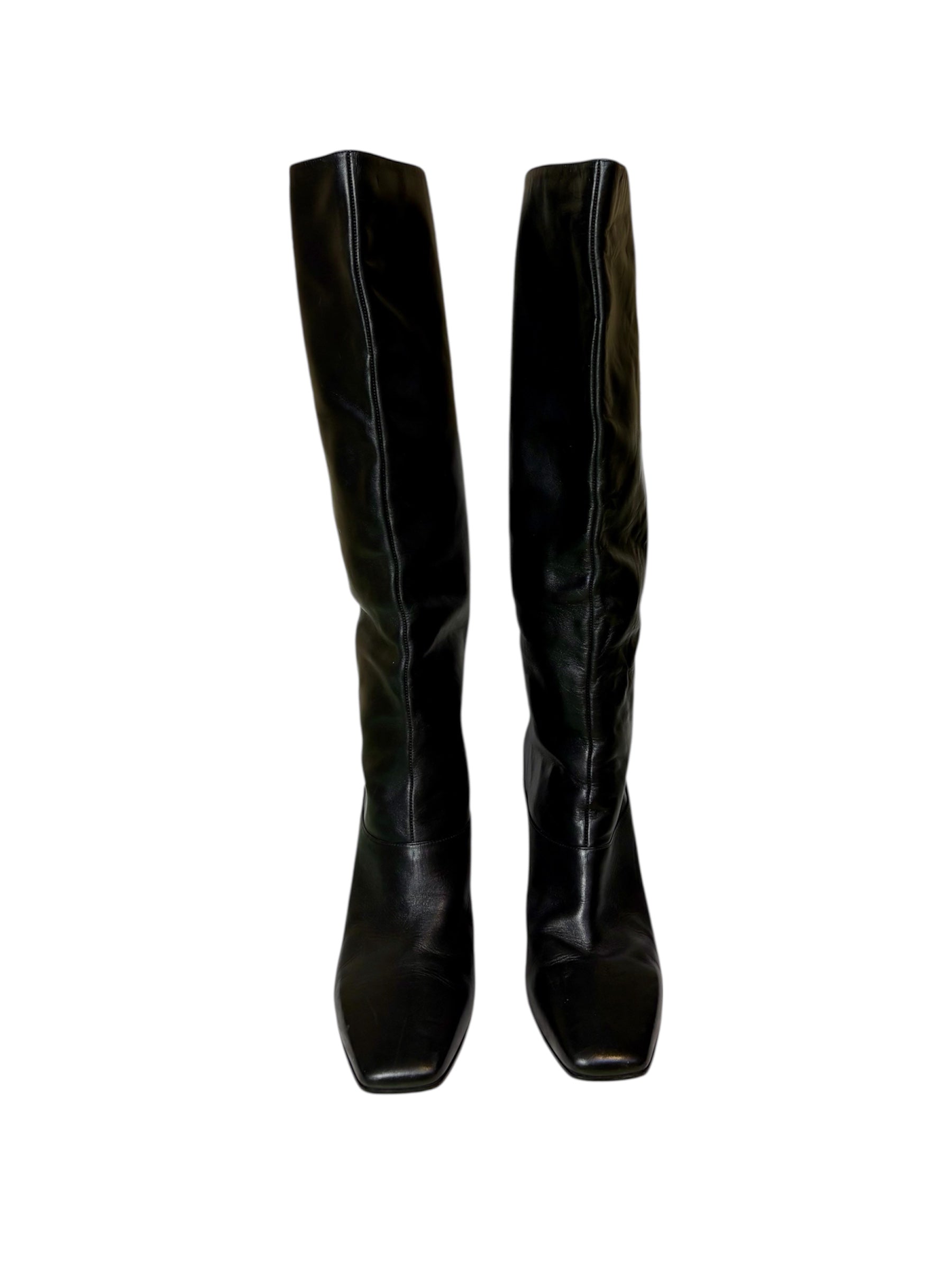 Jimmy Choo Leather Knee High Boots - Size 41 - Very Good Condition