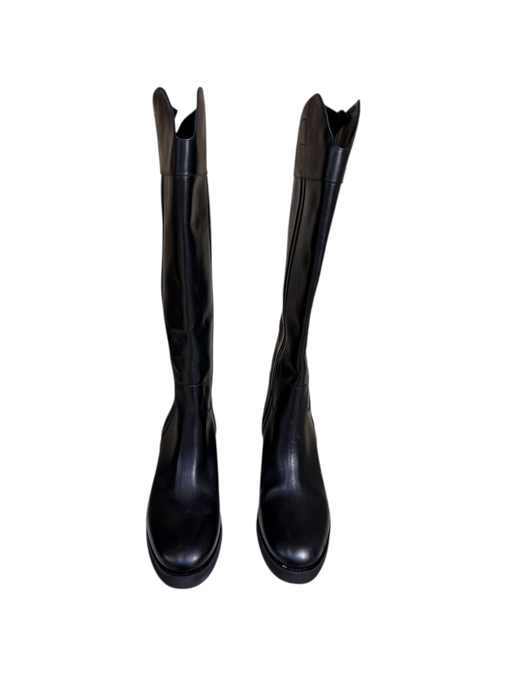 Jimmy Choo Knee High Leather Boots - Size 42