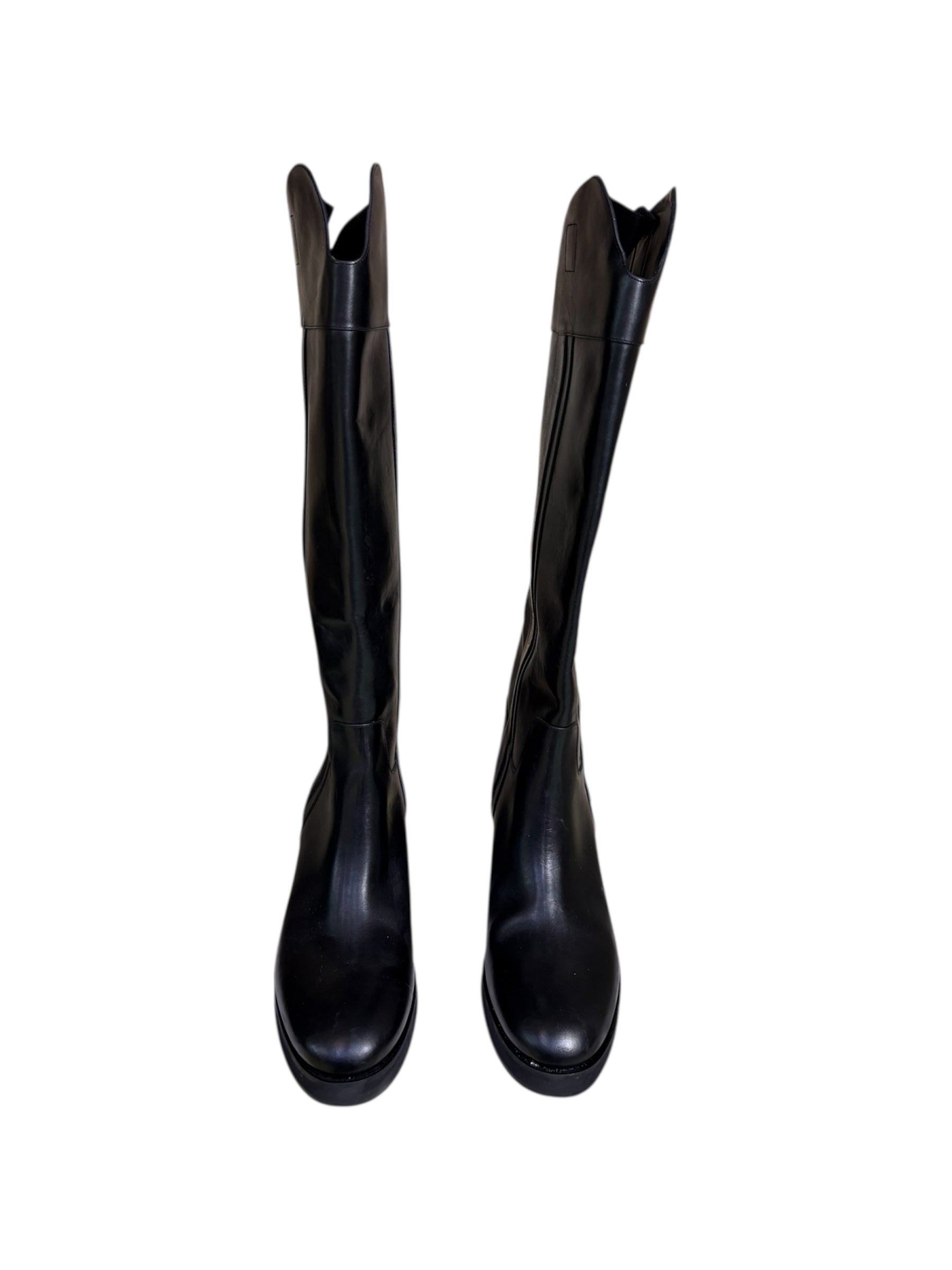 Jimmy Choo Knee High Leather Boots - Size 42