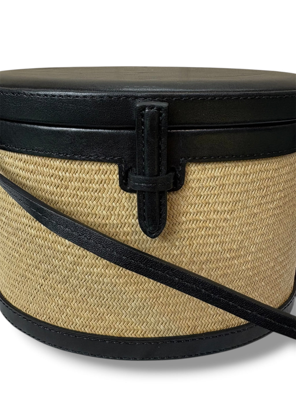 Hunting Season Raffia Oval Box Bag - Good Condition