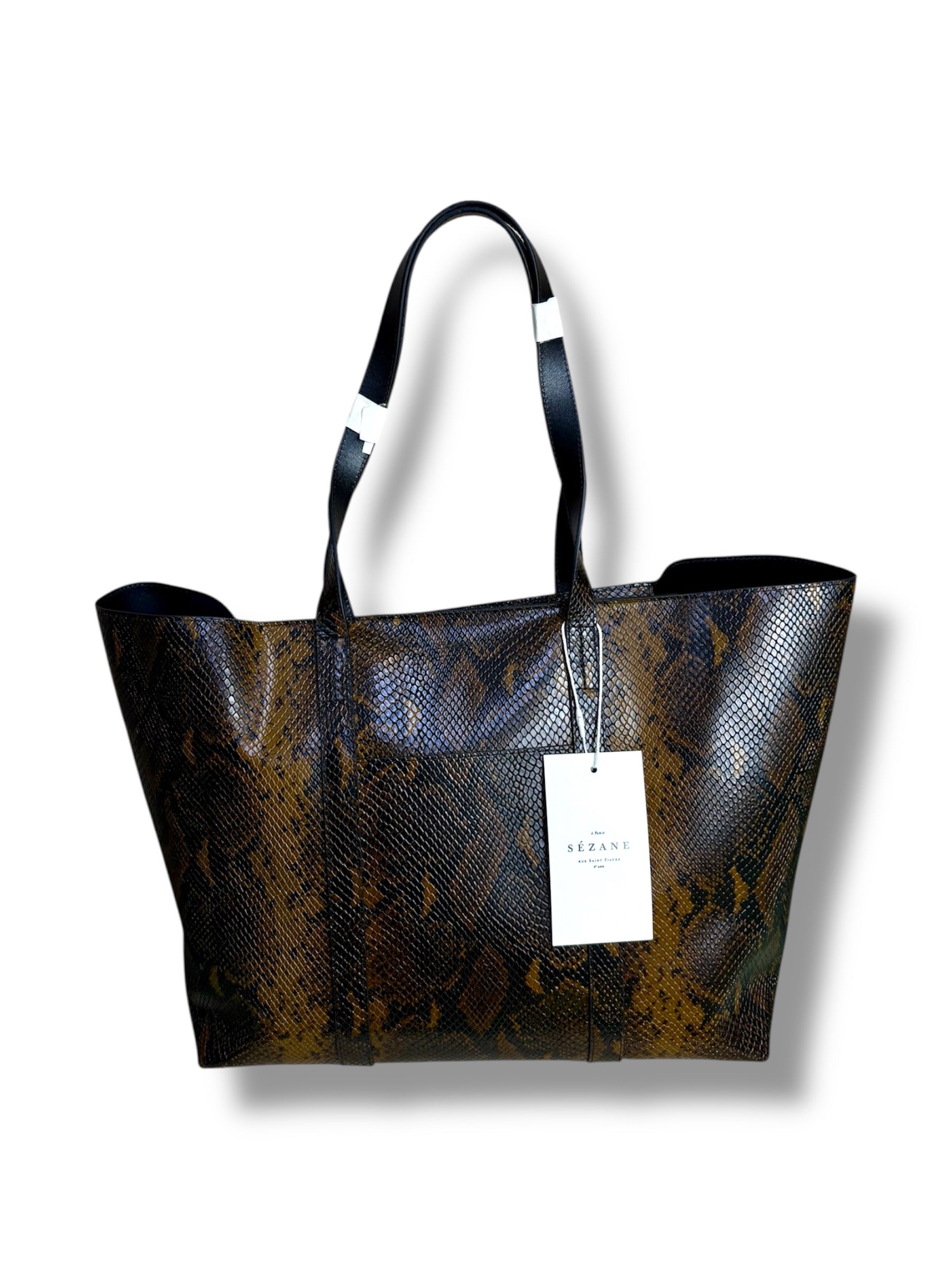 2026 Sézane 'Gabin' Faux Python Handbag - Brand New With Tags