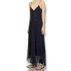 Song For The Mute V Neck Net Dress - Size 38 - Very Good Condition