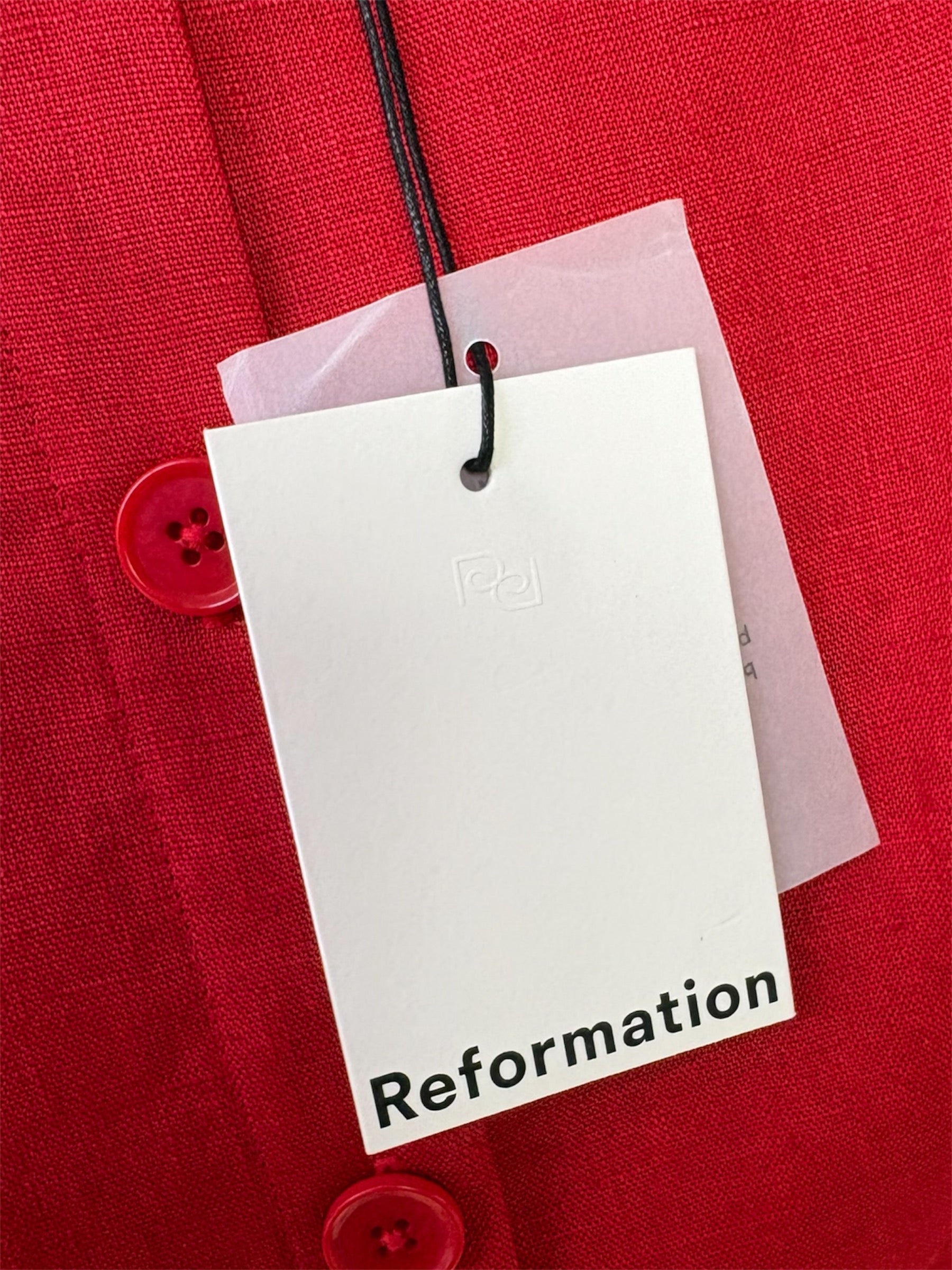 Reformation 'Zarae' Linen Mini Dress - Size US2 - Brand New With Tags