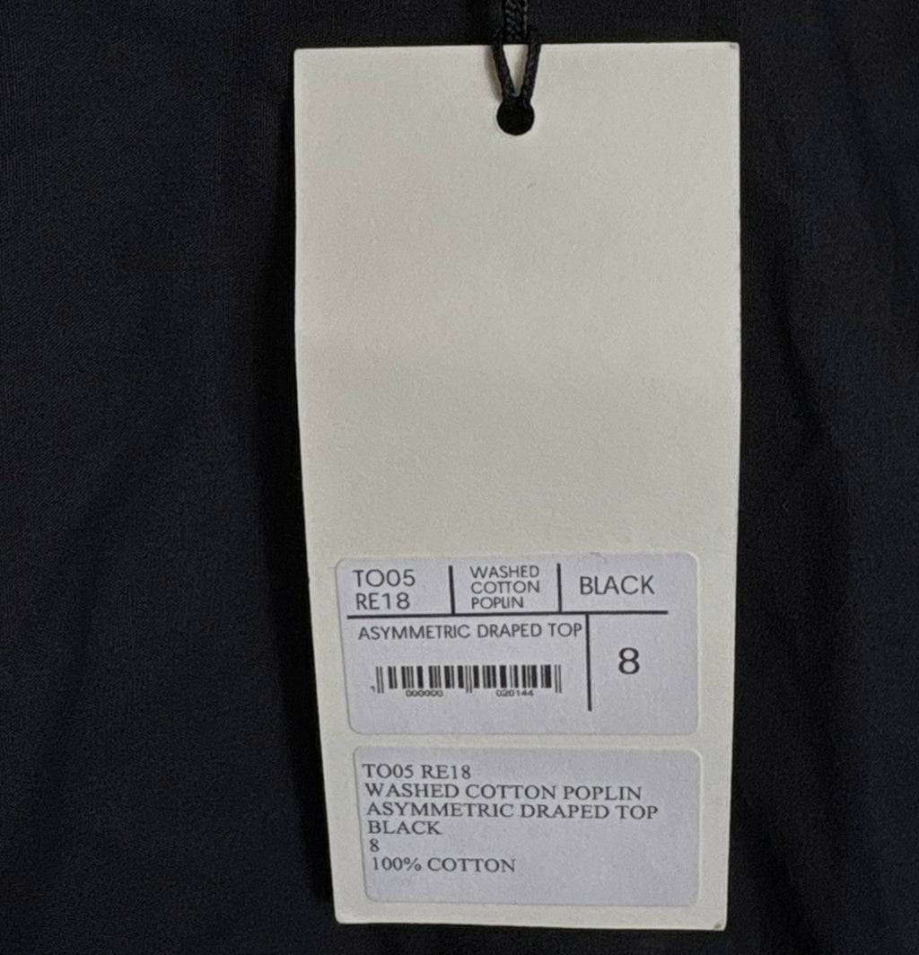2017 Isa Arfen Asymmetric Draped Top - Size 8 - Brand New With Tags