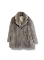 Whistles Faux Fur 'Kumiko' Coat - Size M - Excellent Condition