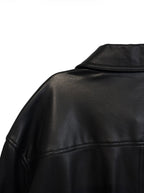 Mint Velvet Faux Leather Shirt - Size 18 - Excellent Condition