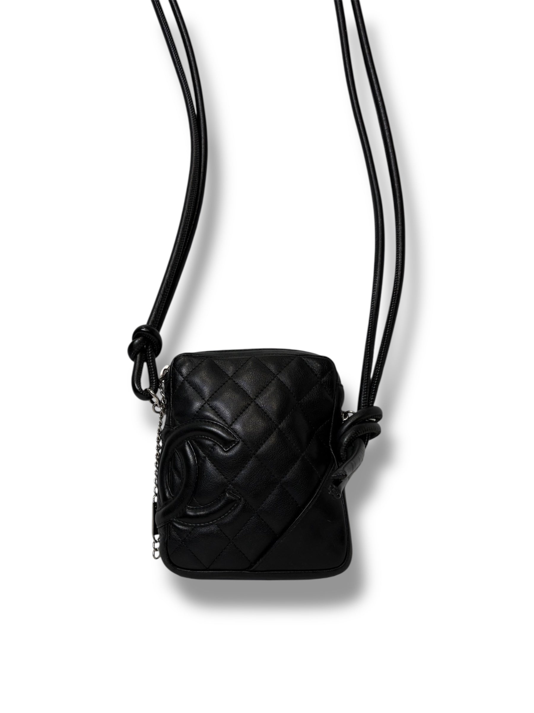 2005 Vintage Chanel Lambskin Cambon Small Crossbody Bag