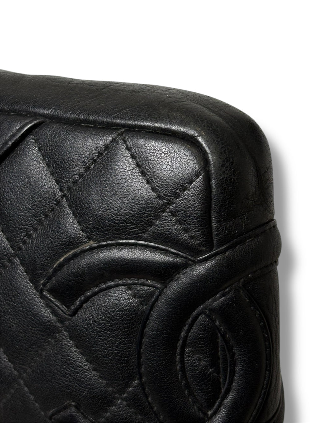 2005 Vintage Chanel Lambskin Cambon Small Crossbody Bag