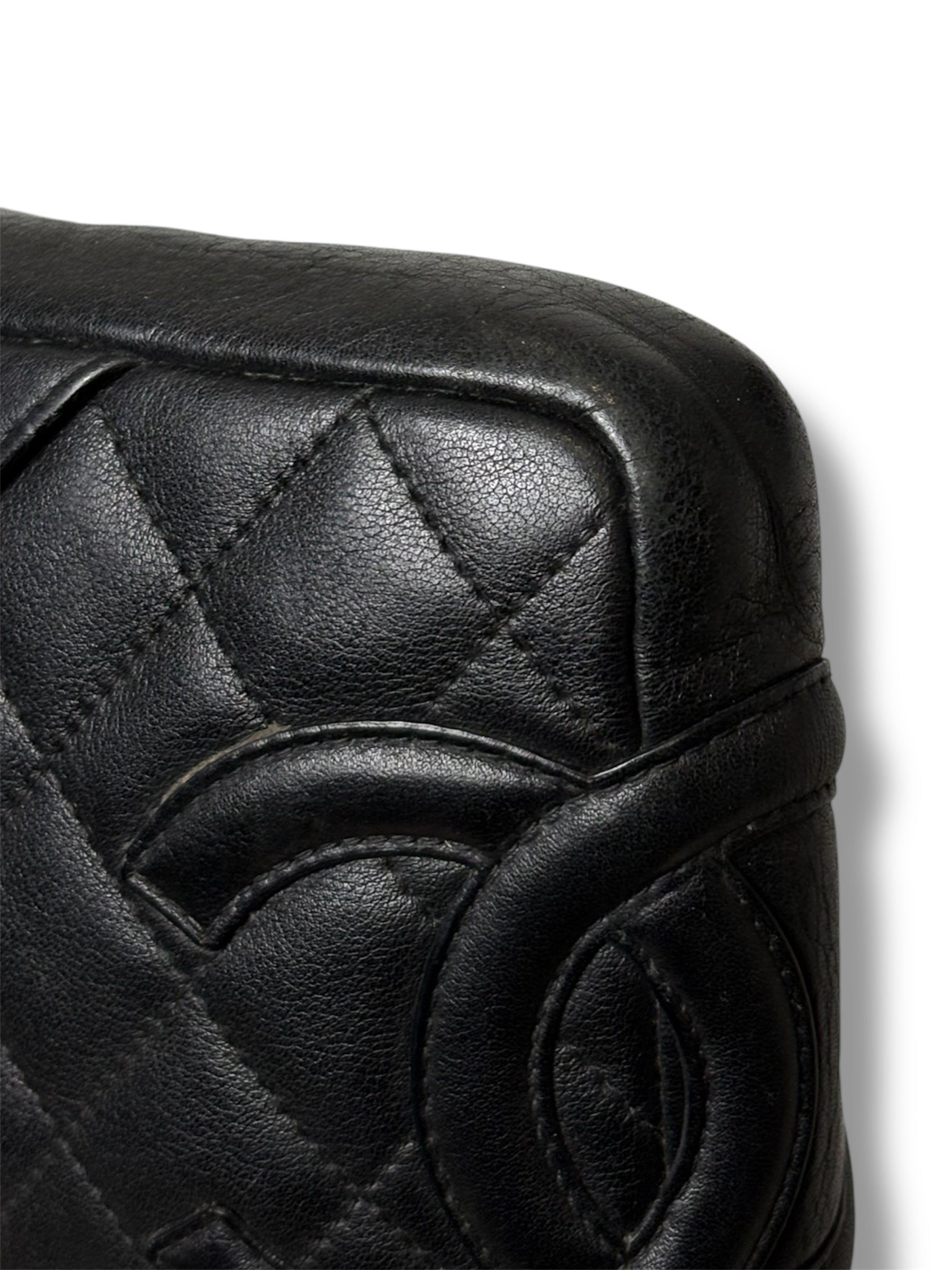 2005 Vintage Chanel Lambskin Cambon Small Crossbody Bag