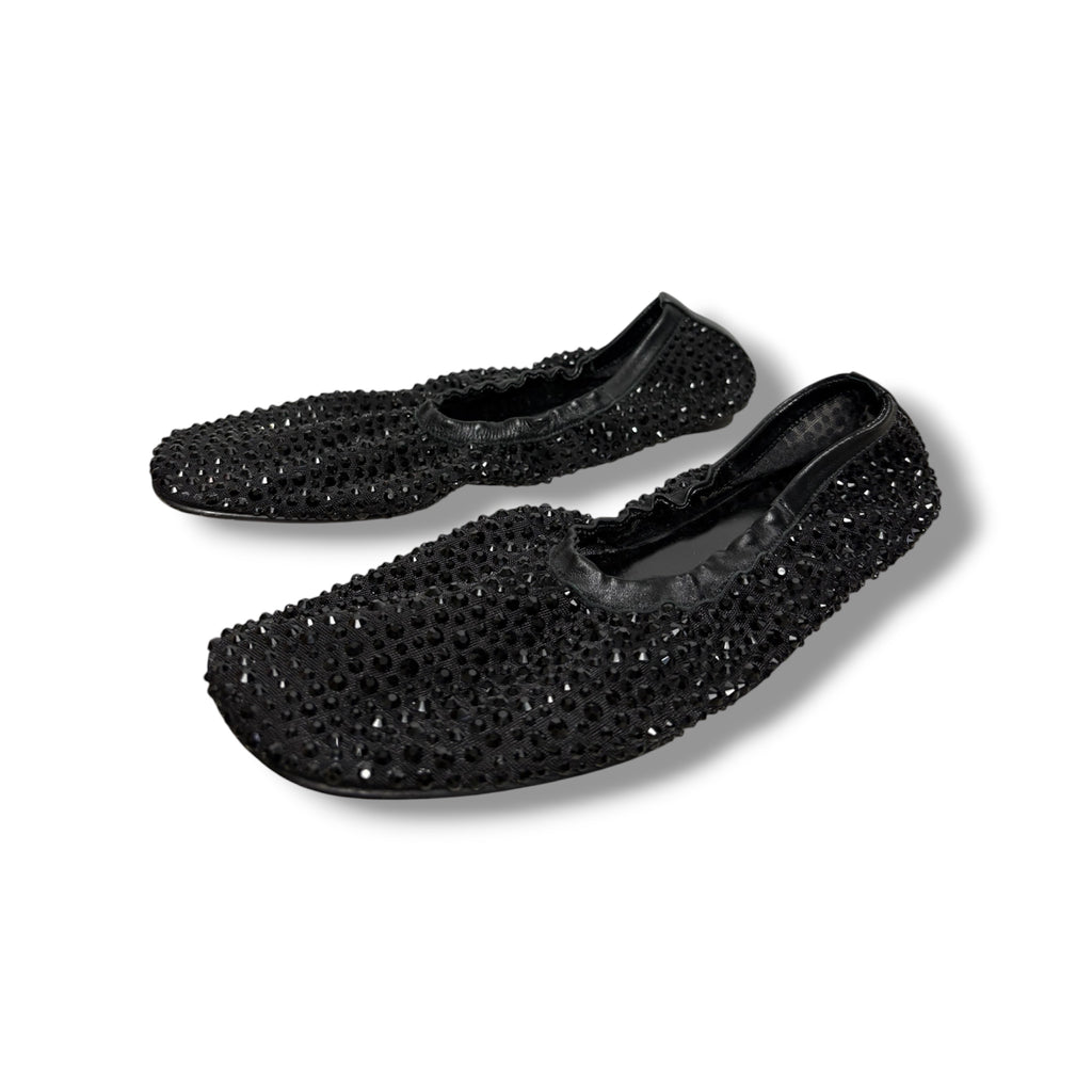 Le Monde Béryl Crystal 'Mica' Flats - Size 38 - Very Good Condition