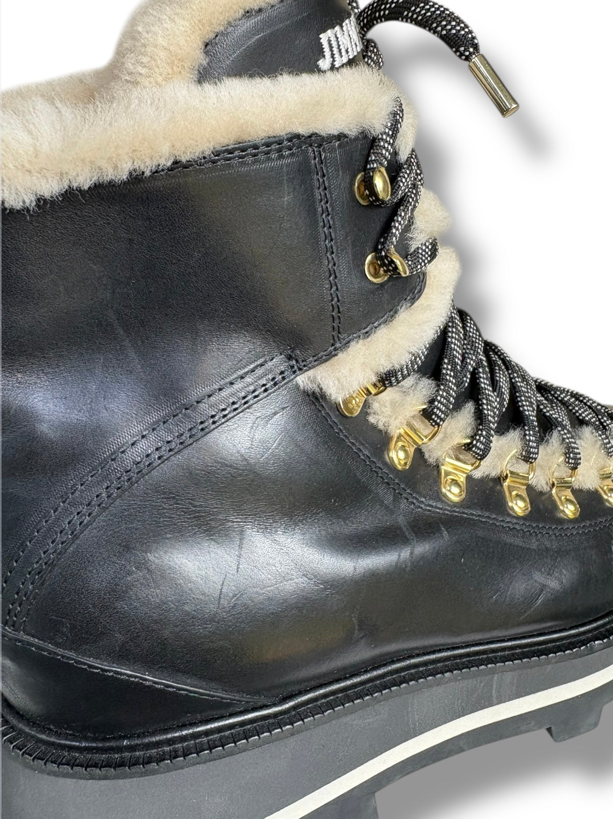 2023 Jimmy Choo Shearling Lined 'Chike' Hiking Boots - Size 41