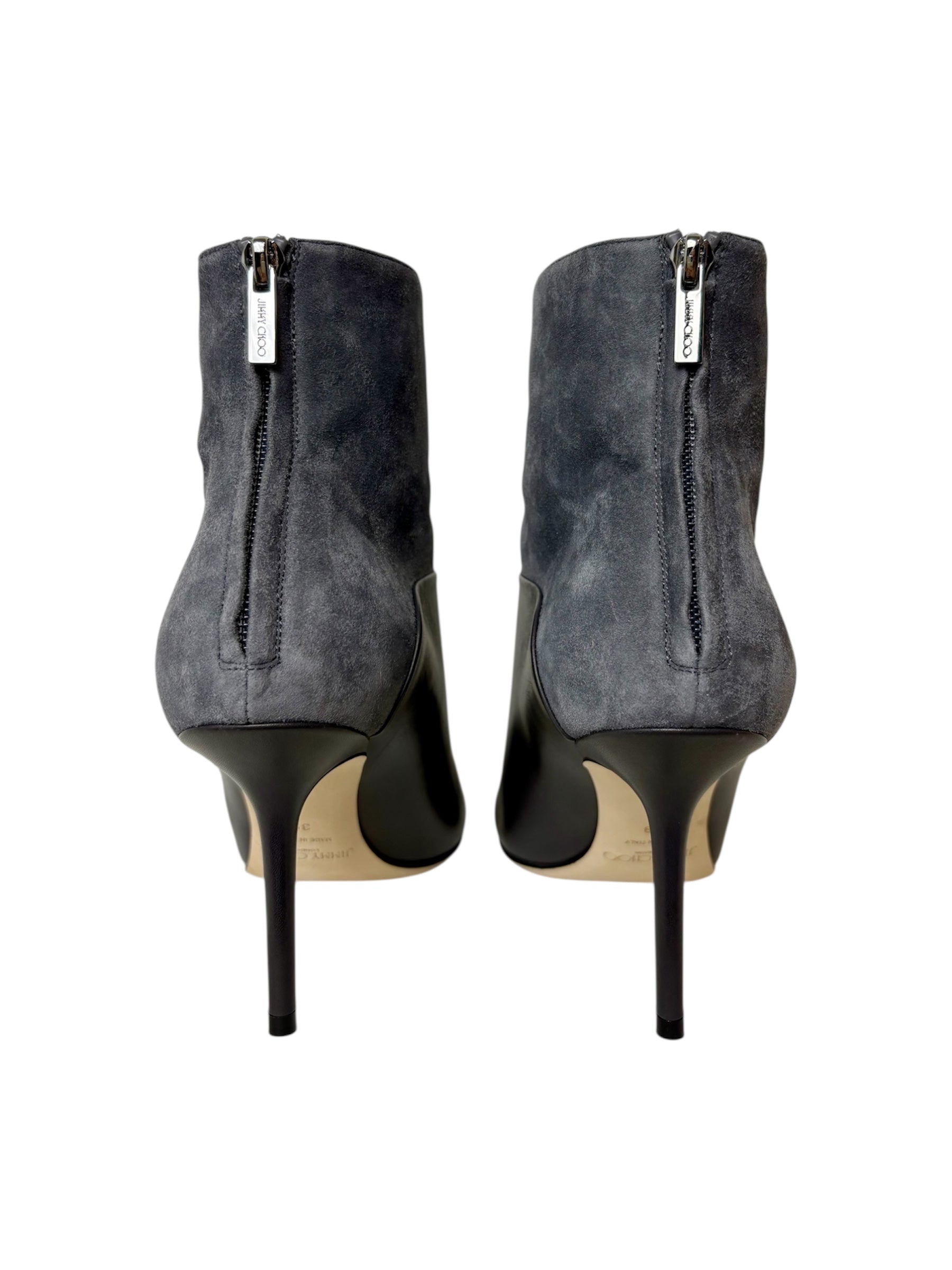 Jimmy Choo Suede and Leather Ankle Boot - Size 39 - Excellent Condition