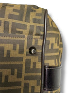 Vintage Fendi Zucca Canvas and Leather Travel Bag - Excellent Condition