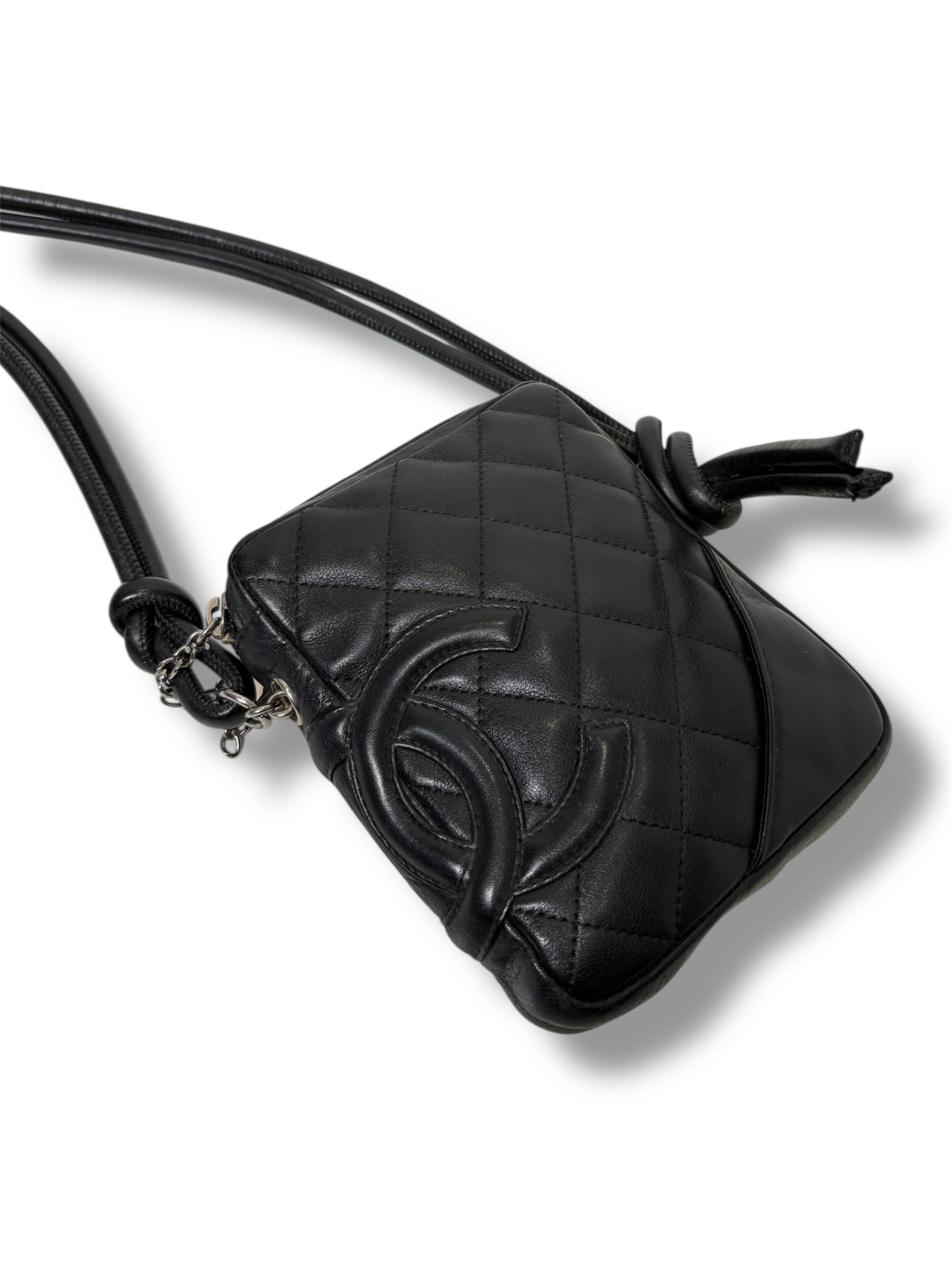 2005 Vintage Chanel Lambskin Cambon Small Crossbody Bag