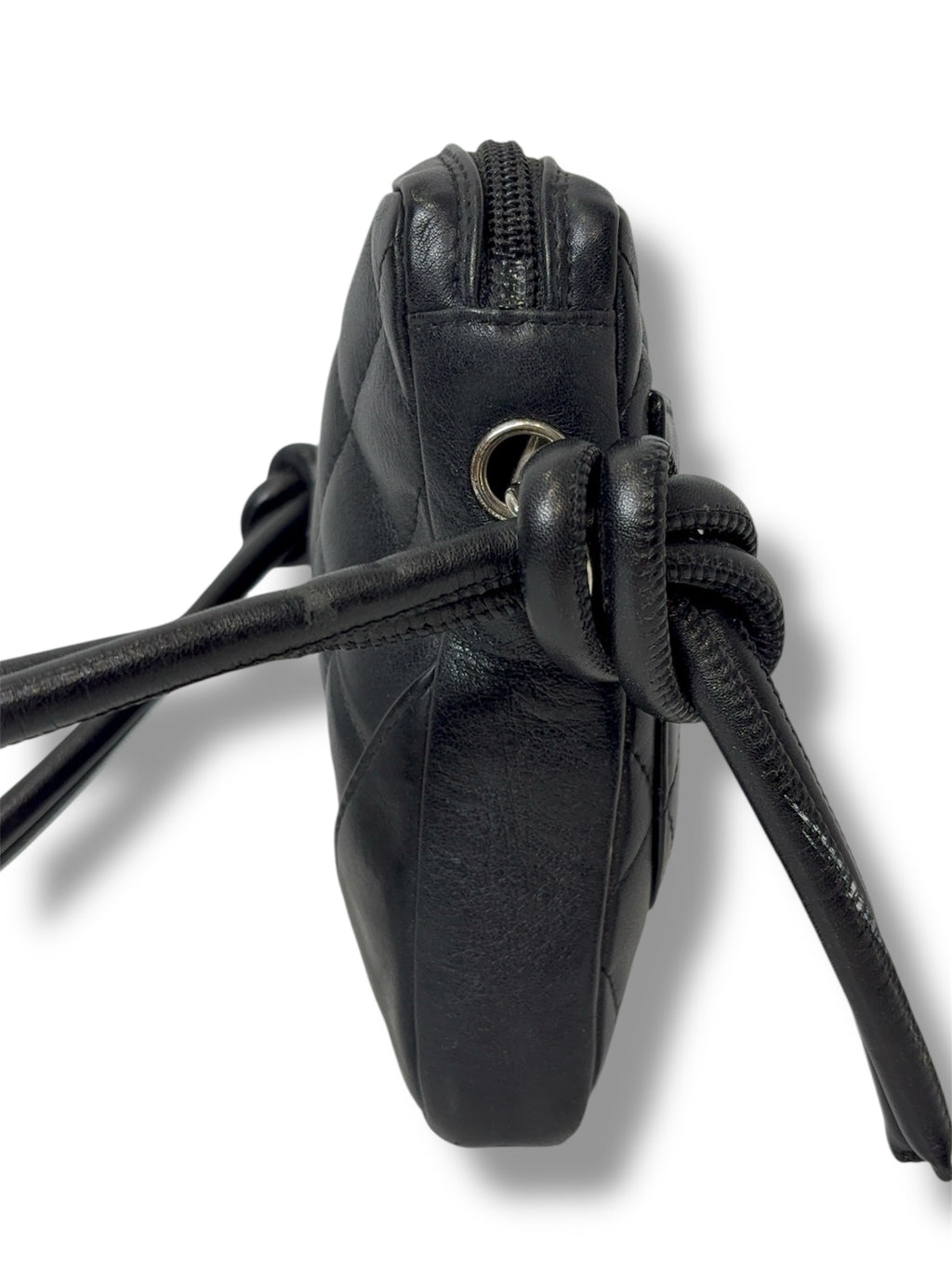 2005 Vintage Chanel Lambskin Cambon Small Crossbody Bag