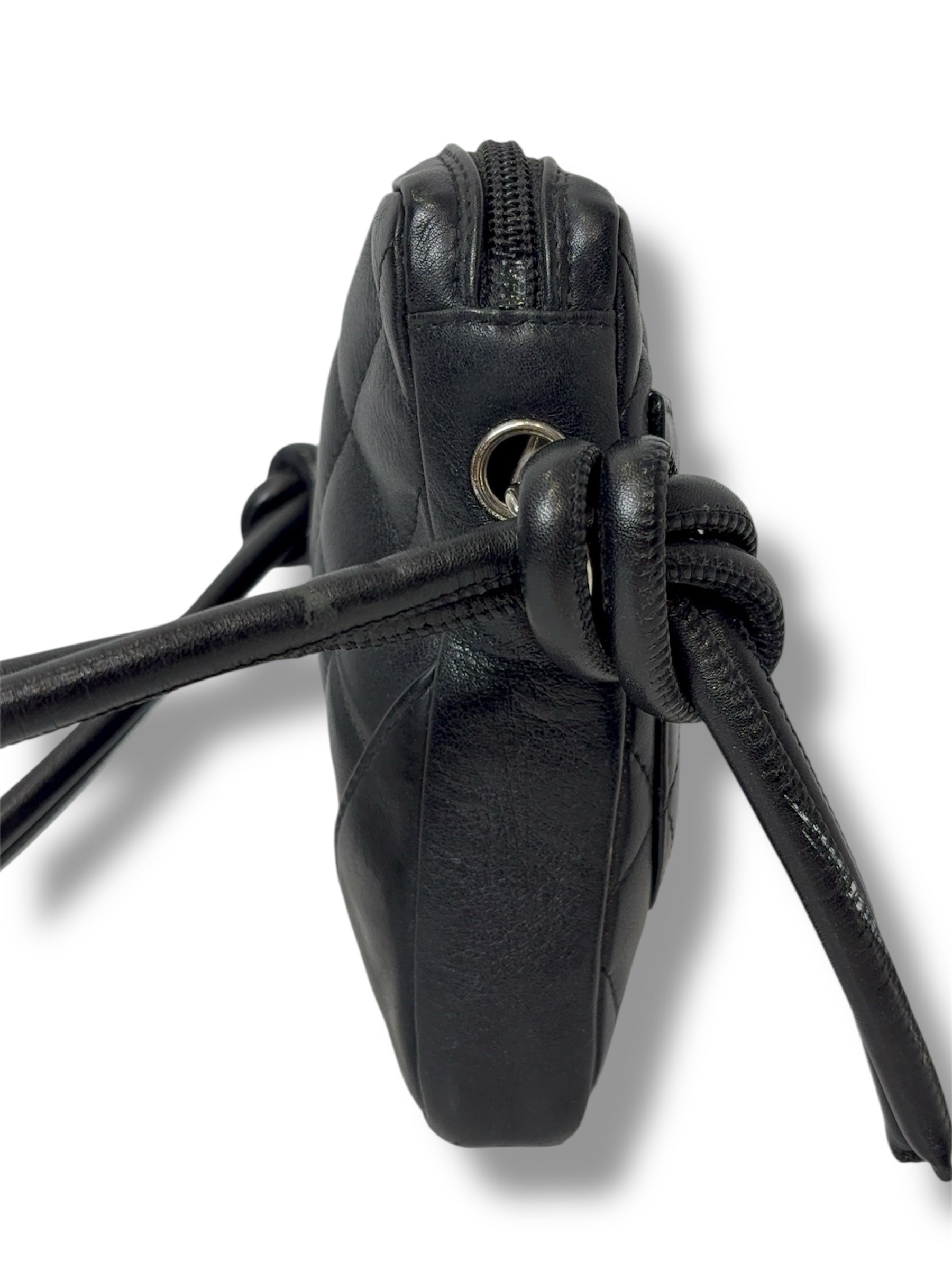 2005 Vintage Chanel Lambskin Cambon Small Crossbody Bag