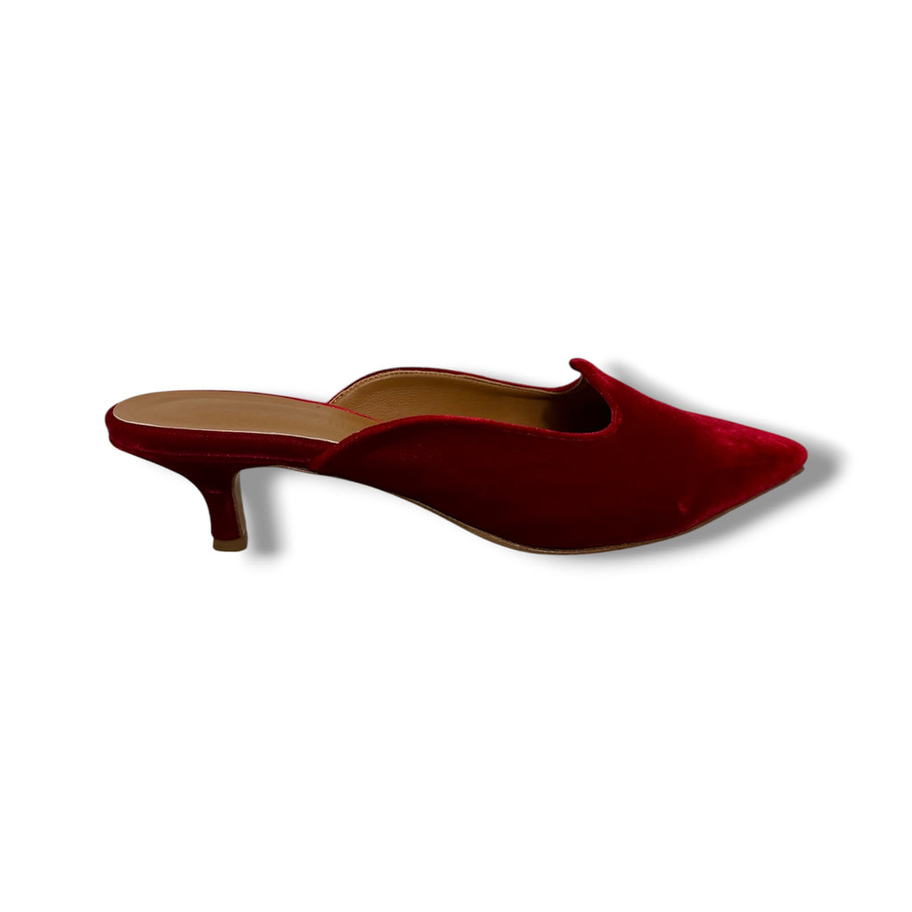 Le Monde Béryl Velvet Kitten Heels - Size 38 - Very Good Condition