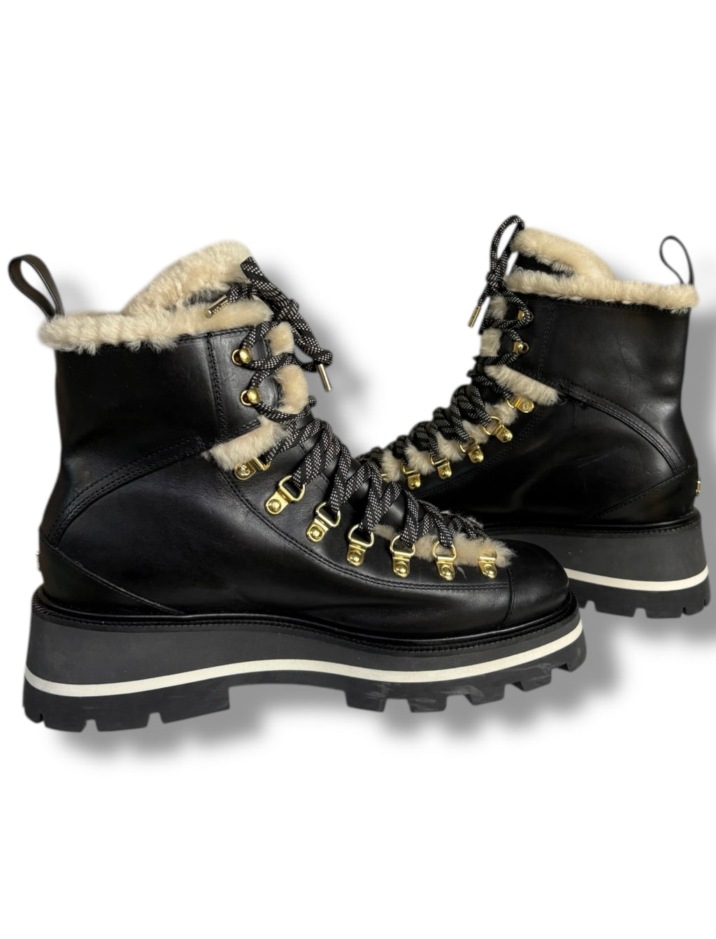 2023 Jimmy Choo Shearling Lined 'Chike' Hiking Boots - Size 41