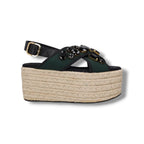 2018 Marni Embellished Espadrille Platform Sandals- Size 5 - Very Good Condition