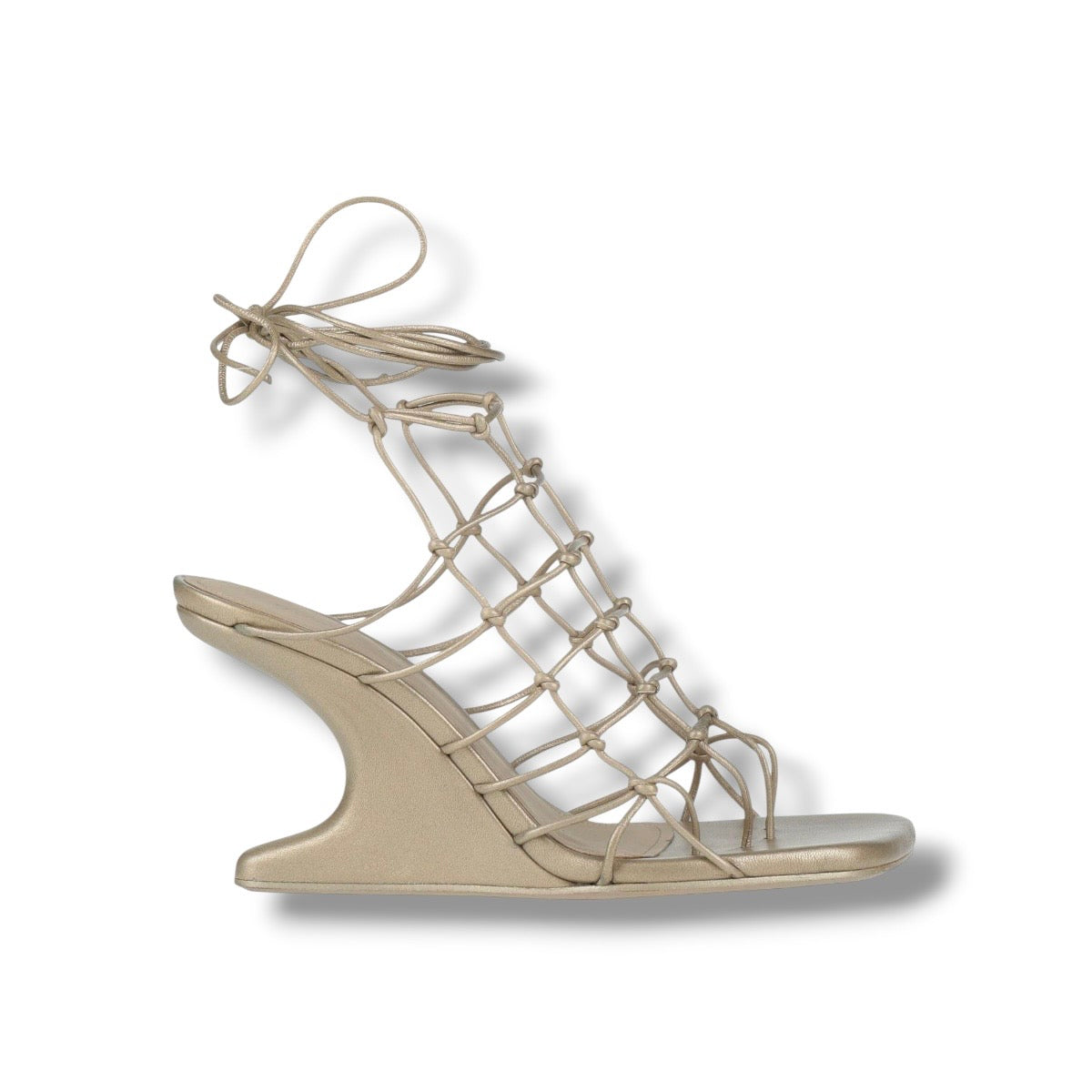 Rick Owens Web Cantilever Knotted Wedge - Size 40 - Excellent Condition