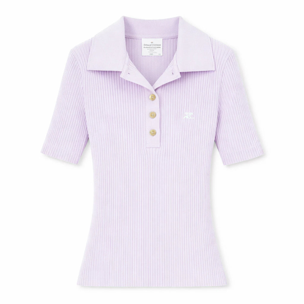 Courrèges Ribbed Polo Shirt - Size M - Brand New With Tags