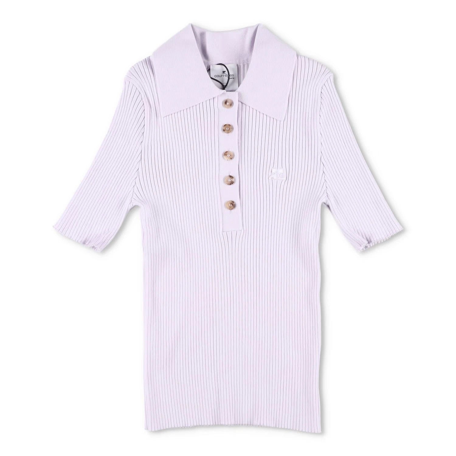 Courrèges Ribbed Polo Shirt - Size M - Brand New With Tags