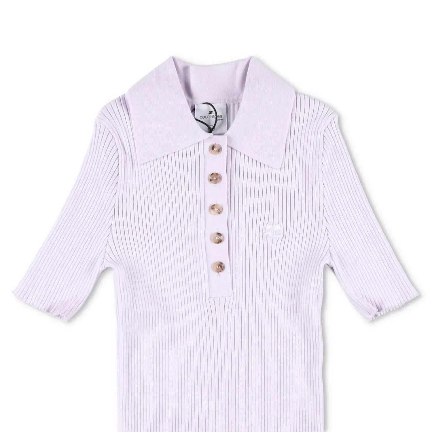 Courrèges Ribbed Polo Shirt - Size M - Brand New With Tags