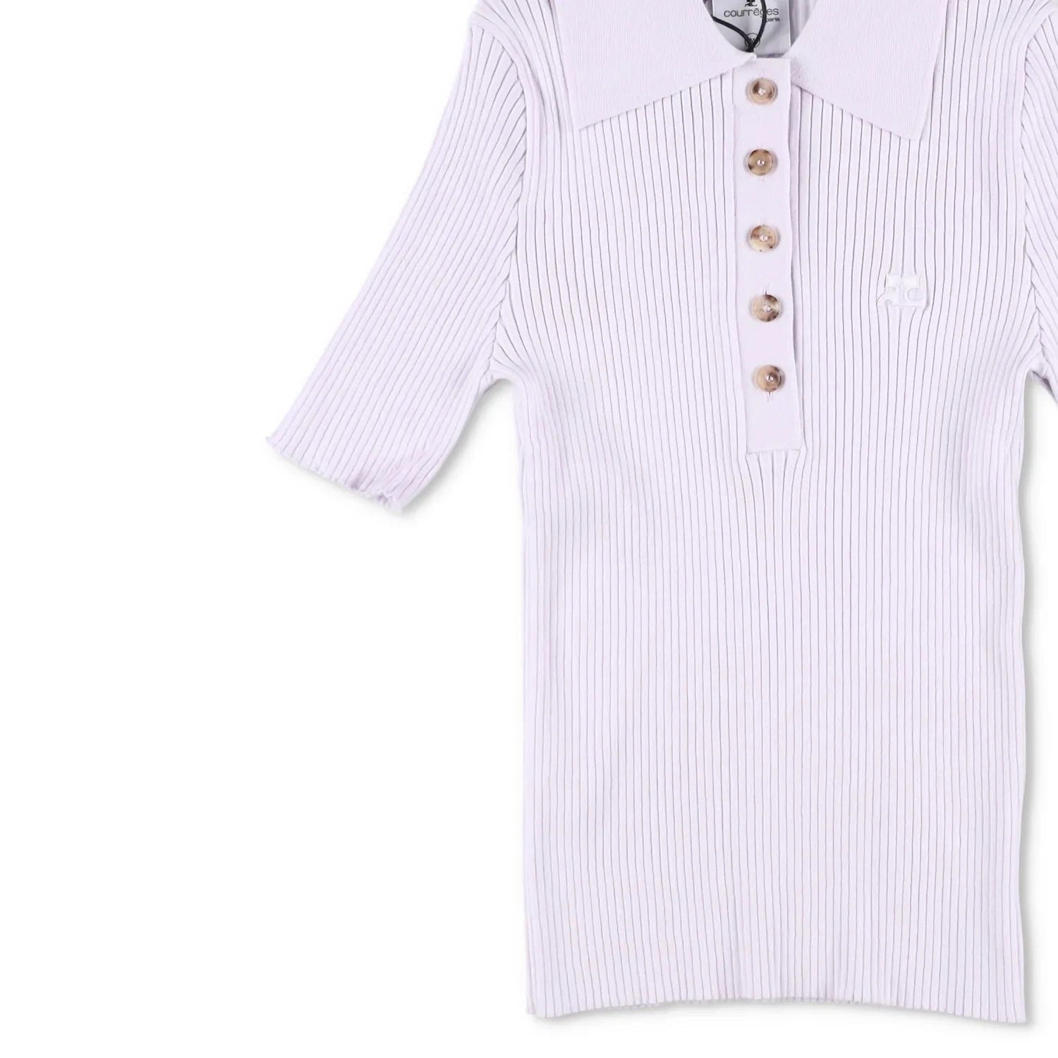 Courrèges Ribbed Polo Shirt - Size M - Brand New With Tags