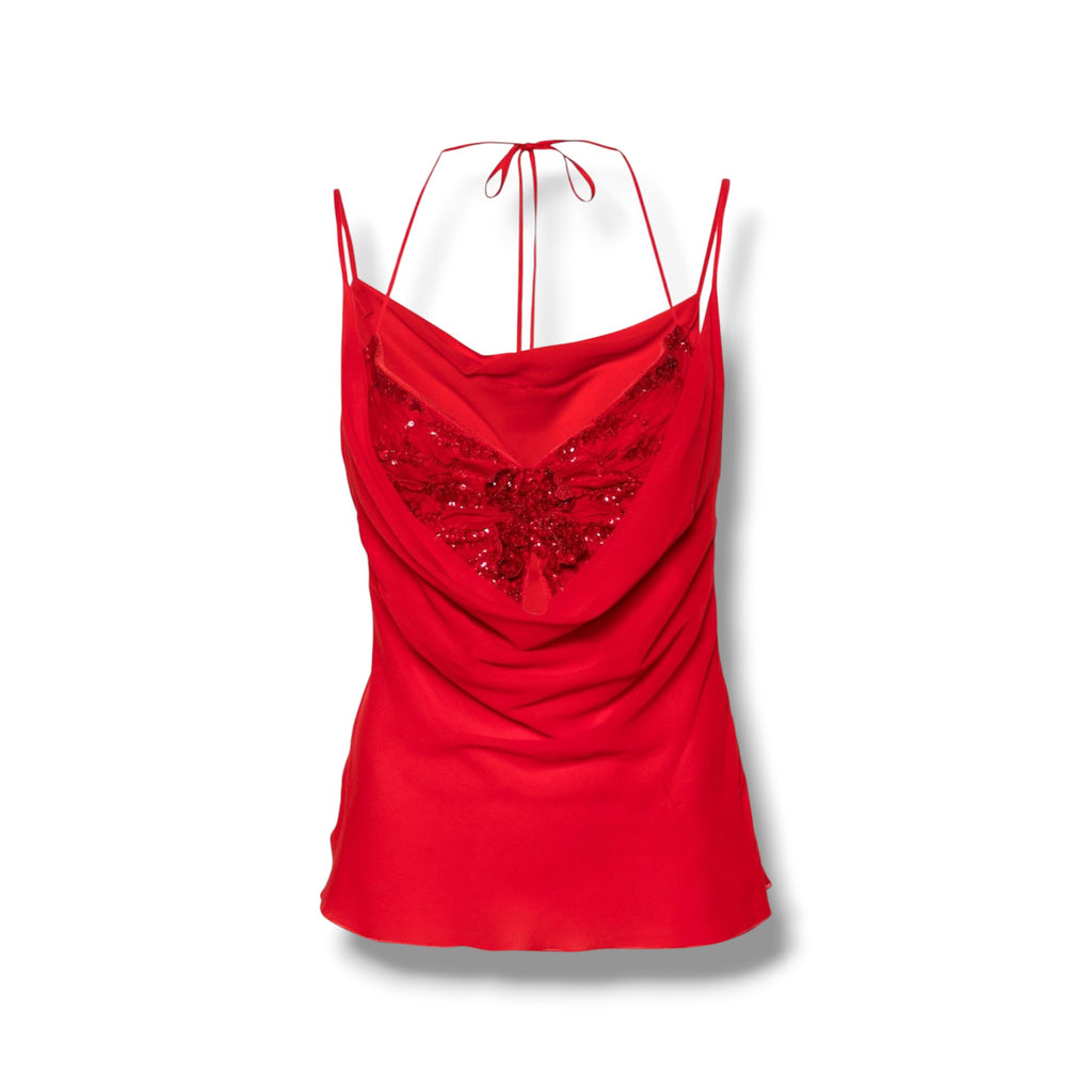 2022 Blumarine Butterfly Layered Top - Size 10 - Brand New With Tags