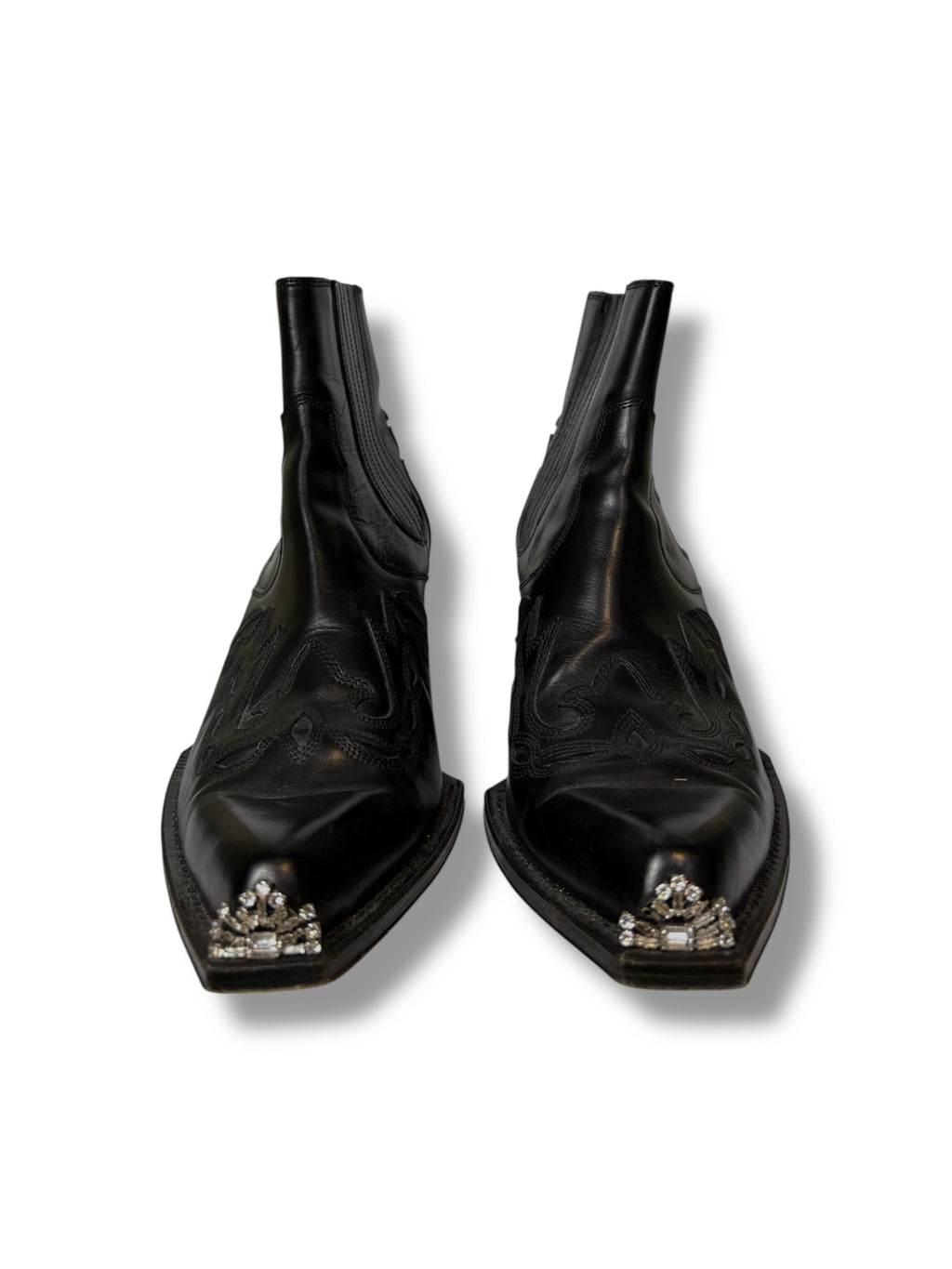 Calvin Klein 205W39NYC Western Boots with Crystal Details - Size 41 - Very Good Condition