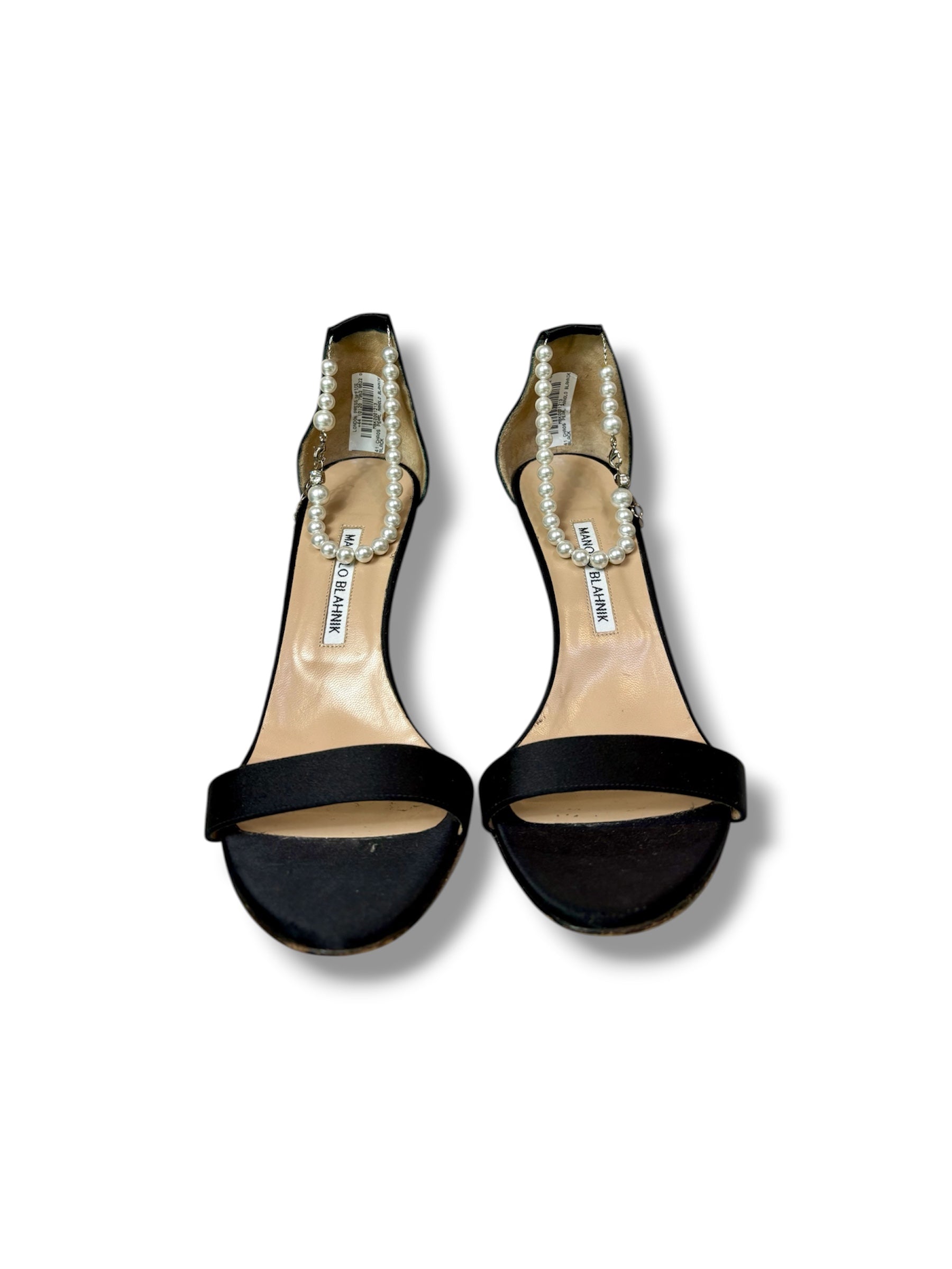 Manolo Blahnik Chaos Pearl Sandals - Size 41 - Very Good Condition