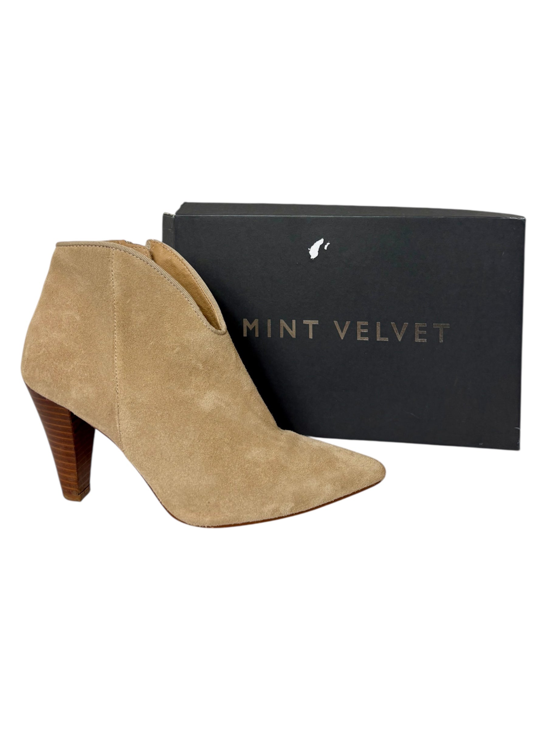 Mint Velvet Suede Ankle Boots - Size 39