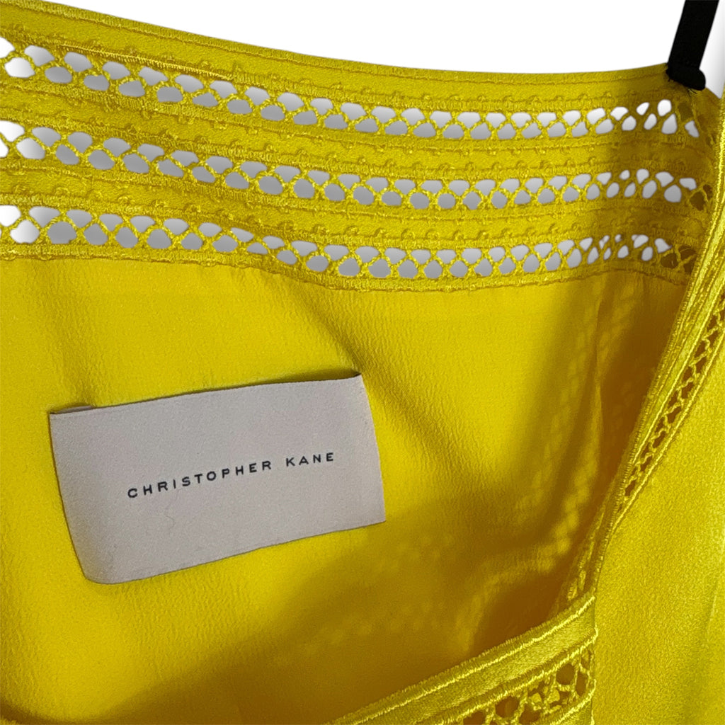 2016 Christopher Kane Yellow Slip Dress - Size 8 - Very Good Condition