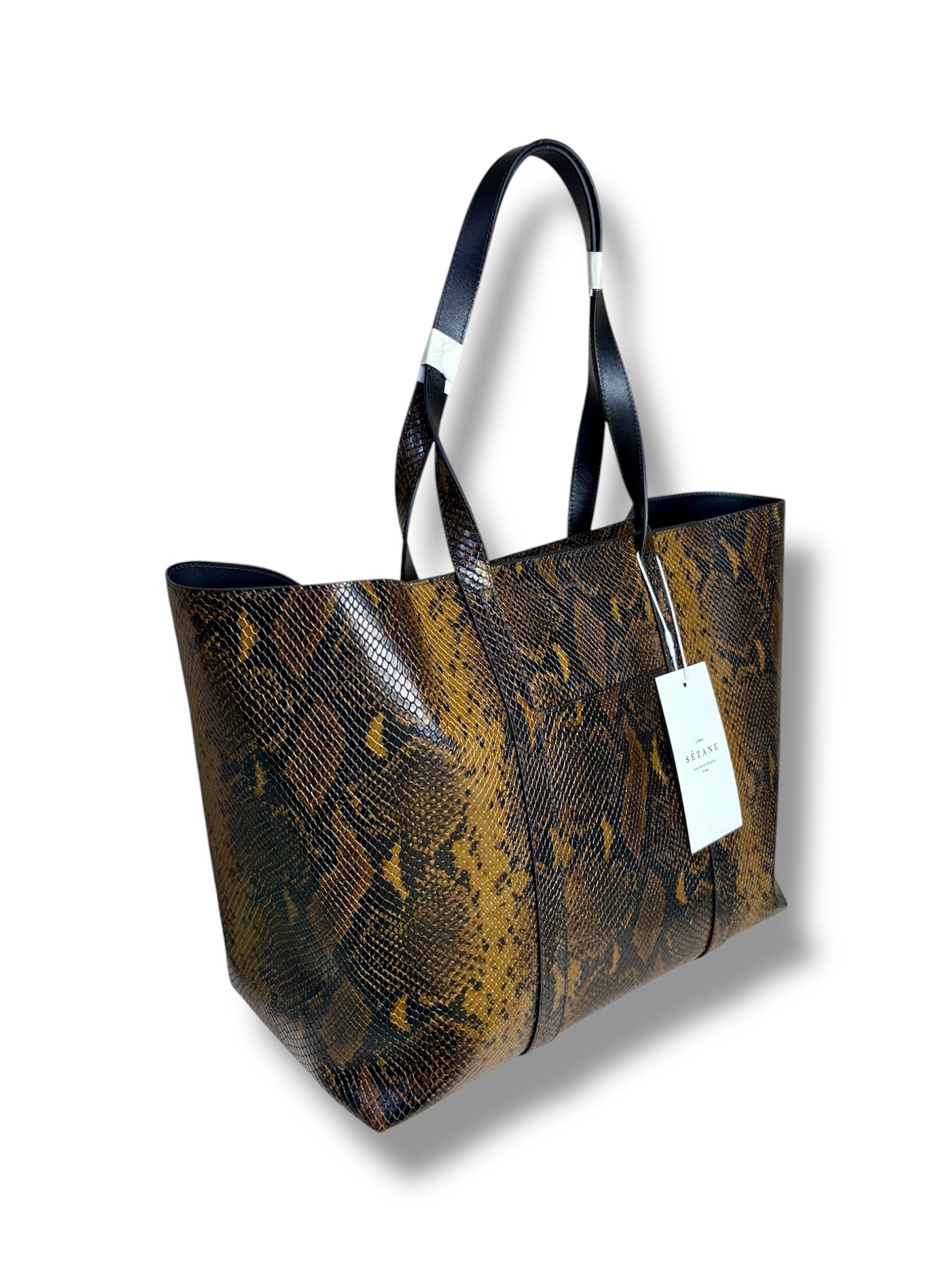 2026 Sézane 'Gabin' Faux Python Handbag - Brand New With Tags
