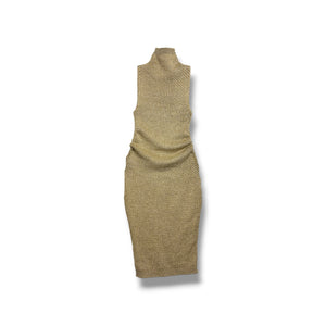 Isa Boulder Open Knit Metallic Midi Dress - Size L - Very Good Condition