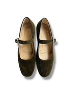 Le Monde Béryl Velvet Mary Jane Flat - Size 38 - Excellent Condition