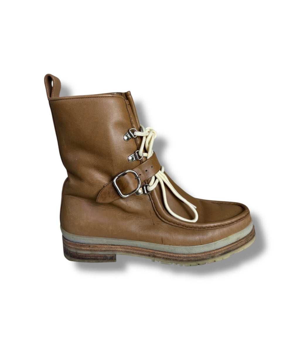 Hermès Shearling Lined Calfskin Boots - Size 41 - Very Good Condition