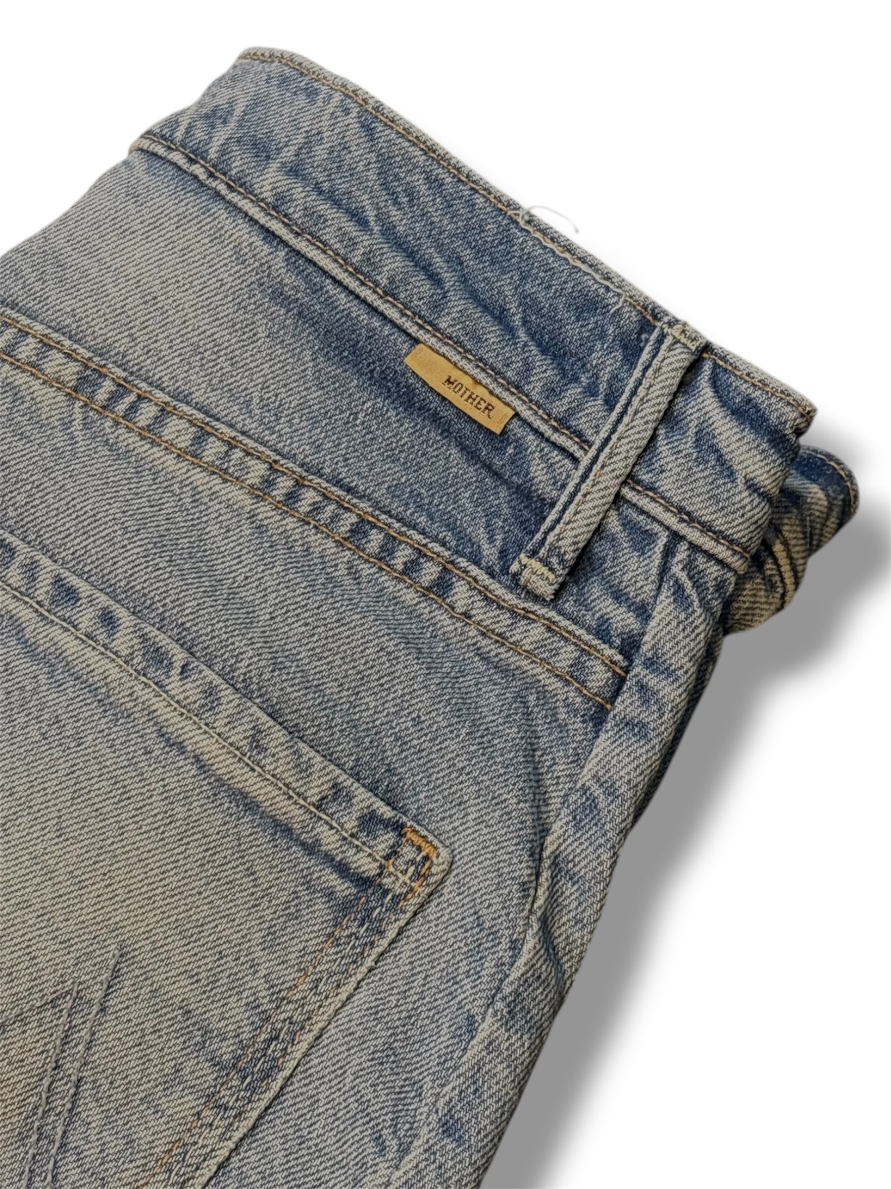 Mother Denim Half Pipe Bermuda Fray Shorts - Size 27 - Excellent Condition
