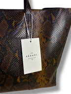 2026 Sézane 'Gabin' Faux Python Handbag - Brand New With Tags