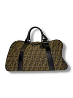 Vintage Fendi Zucca Canvas and Leather Travel Bag - Excellent Condition
